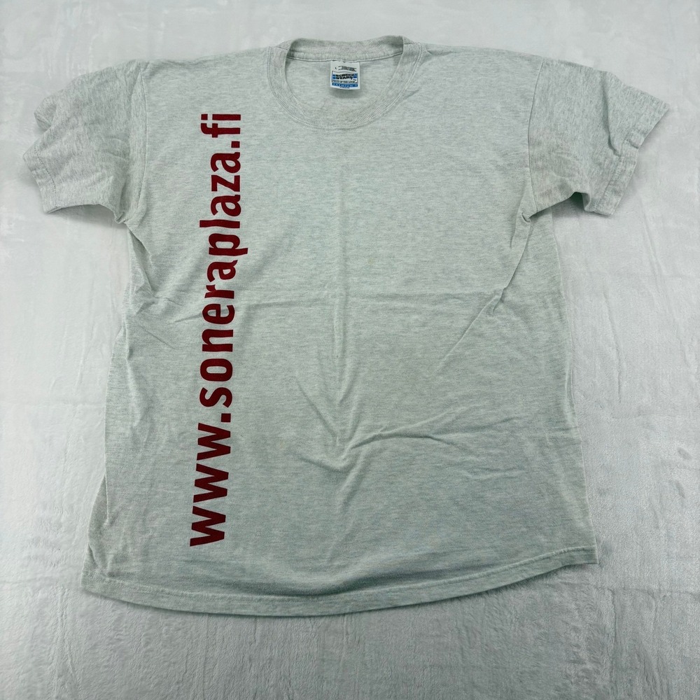 Screen Stars T-Shirt Mens L Tee Gray Soneraplaza.fi Graphic Cotton Blend Vintage